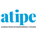 logotipo de atipe en azul con descripción en color negro